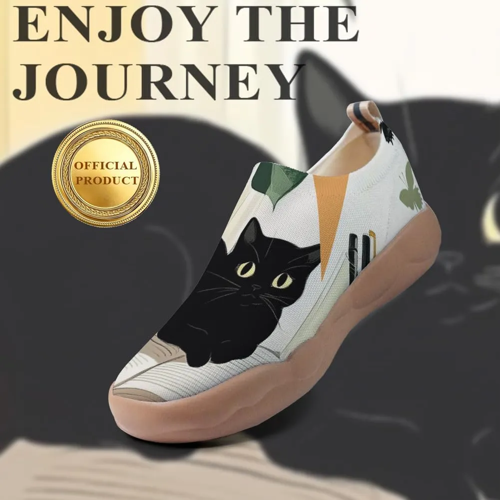 Women's Art Painted Travel Shoes Slip-on Casual Knitted Loafers Light and Comfortable Fashionable Sneakers