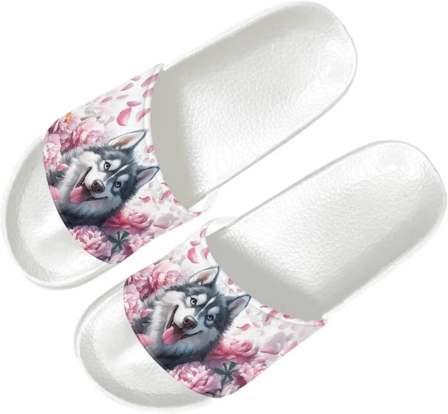 Women's Casual Slide Sandals,Sole Non-Slip Open Toe Slide Sandals Non Slip for Bathroom,Pool,Beach White Sole
