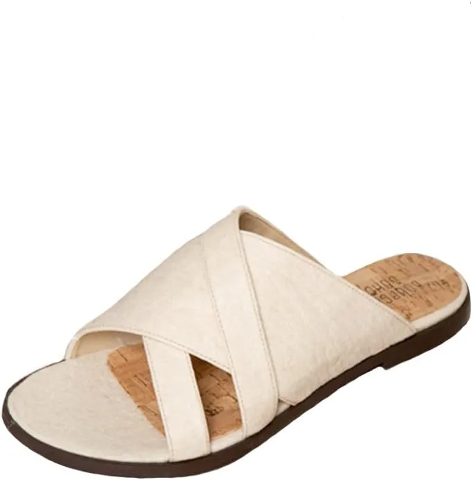 Women's Victoria Pineapple Leather Vegan Slide